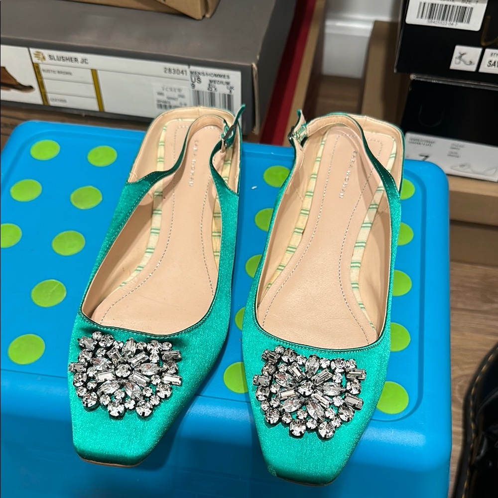 Zara satin flats